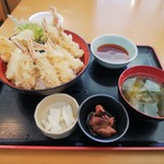 賀露港・市場食堂 - モサエビ天丼（\980）