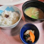 心和食 まほら - ご飯・味噌汁・香の物