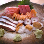 ふく田 - 刺身盛り合わせ