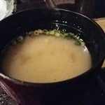 九州 熱中屋 - 凄くぬるいお味噌汁