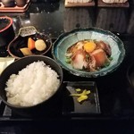 九州 熱中屋 - 胡麻ブリ定食全景