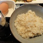 釜揚げうどん 鈴庵 - 玉子かけご飯　玄米仕様　※2011年11月