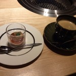 肉料理 春祺廊 - 食後のデザートとコーヒー