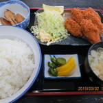 大野家 - カキフライ定食（広島県産カキ，全景）