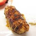 王将寿司 - アナゴ  右は山椒