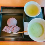 Oseki Mochi - おせきもちと抹茶のセット