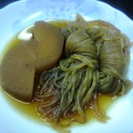 上田温酒場 - 大根と結びこんにゃく