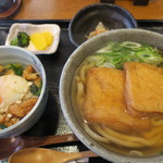 紅葉庵 - 料理写真:きつねうどん＋日替わりミニ丼