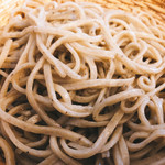 蕎麦 坐忘 - 粗挽き アップ