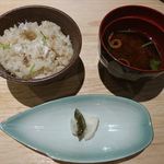 くずし割烹　ZUTTO - 鯛めし、赤だし、香の物　2019.3