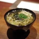 欧割烹 清水 - 自家製細饂飩、ばら干し、甘鯛出汁、粗挽一味