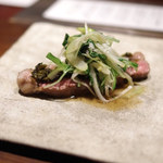 欧割烹 清水 - 大分県黒毛和牛仔牛 阿蘇産ハバネロ高菜