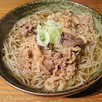 蕎野 - 肉そば(1.5倍)