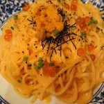 鎌倉パスタ - 人気no.1らしい ウニとイクラ。もう少し胡椒ほしい。