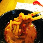 えびくらぶ - かなりドロ系です。太麺に汁が良く絡む。