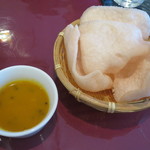 ベンガルタイガー - えびせんべい　マンゴーソースがうまい！