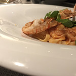 ビュー＆ダイニング コトシエール - 生麺のタリアテッレ 手長海老と菜の花、桜海老の軽いオイルソース