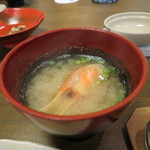 こいぶみ寿し - 海老の味噌汁(2019年3月)