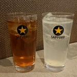 美妙 - 紅茶ハイ・レモンハイ。