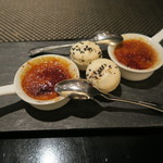 スゥリル - ほうじ茶ブリュレ、レンズ豆マカロン