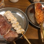 四文屋 - ２０１９年２月２８日　つくね　子袋　タン