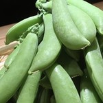心水 - 青々しスナップえんどうたち