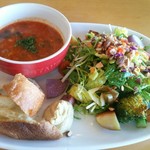 なぎさWARMS - グリルドベジタブルサラダ(スープ付き) 