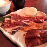 Sumibiyakinikunote - 選べる焼肉ランチ ¥1,000+tax
                      上バラうす焼 + 中落カルビ + 豚トロ + タンカルビ