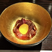 たでの葉 - 天然の尾長鴨の肝刺し