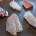 余市SAGRA - お刺身。平目　鰈　鱈　鰊　鱒。