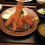 かつ饗 - 海老ヒレかつ定食