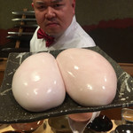 照寿司 - どわ！巨大過ぎるトラフグの白子〜(*☻-☻*)