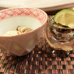 照寿司 - 煮牡蠣となまこ