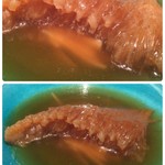 海鮮名菜　香宮 - 気仙沼産の超豪華超特大の青鮫のフカヒレ。
      一生に一度食べたらラッキーな特大レアなフカヒレでした。
      青鮫は獲れなくなるそうです。