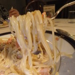 豊平館 宴会部 - スモークサーモンのクリームパスタ　【　２０１１年１１月　】