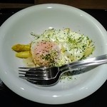 大洗料理つかさ - 奥久慈卵と白アスパラ