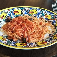 シロッコ - ランチパスタ（ベーコンとナスのピリ辛トマトソース～七味唐辛子風味～）1,200円 ♪