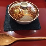 一心鮨 光洋 - フォアグラと有精卵の茶碗蒸し。器が美しい。