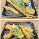 てんぷら藤 - スペシャル定食の天ぷら １１００円