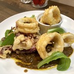 ナガタ店 - イカのフリット、自家製肝ソース仕立て