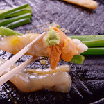 Yakifugu Yuufuku - 卵黄×ウニ×ふぐの贅沢な組み合わせ「ふぐの焼きすき焼き」