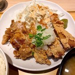 やよい軒 - 鶏もも一枚揚げ定食