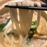 奥京 - ゆず塩なべやきうどんのうどん