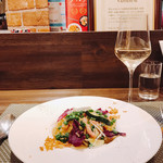 創作イタリアン Gemelli - かぶとベーコンの柚子風味オイルソーススパゲッティーニ(⌒▽⌒)