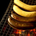 Oku yuki - コースのデザートには40分かけて焼き上げる炭火焼黒バナナ！