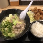 もつそば 風月 - B定食(1,100円)