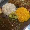 カレープラント - 料理写真:京鴨カレーと旬野菜のトマトカレーのあいがけ。