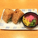 沼津・湯河原温泉 万葉の湯 - 焼きおにぎり。