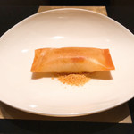 野嵯和 - ②カラスミと餅の春巻き