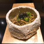 野嵯和 - ③鮑の肝の日本蕎麦